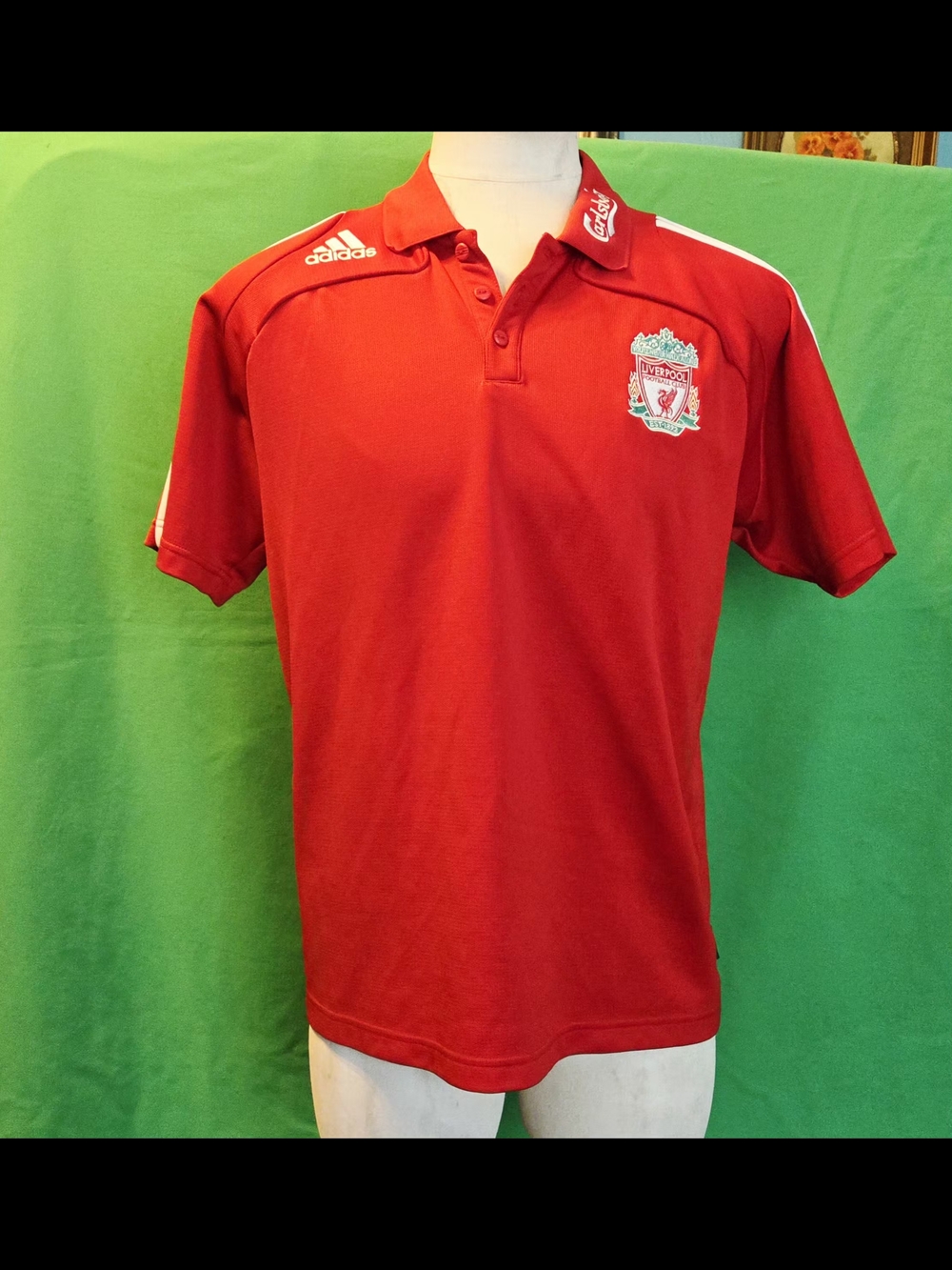 LIVERPOOL 2008 FOOTBALL CLUB POLO SHIRT ADIDAS SIZE M/L ADULT